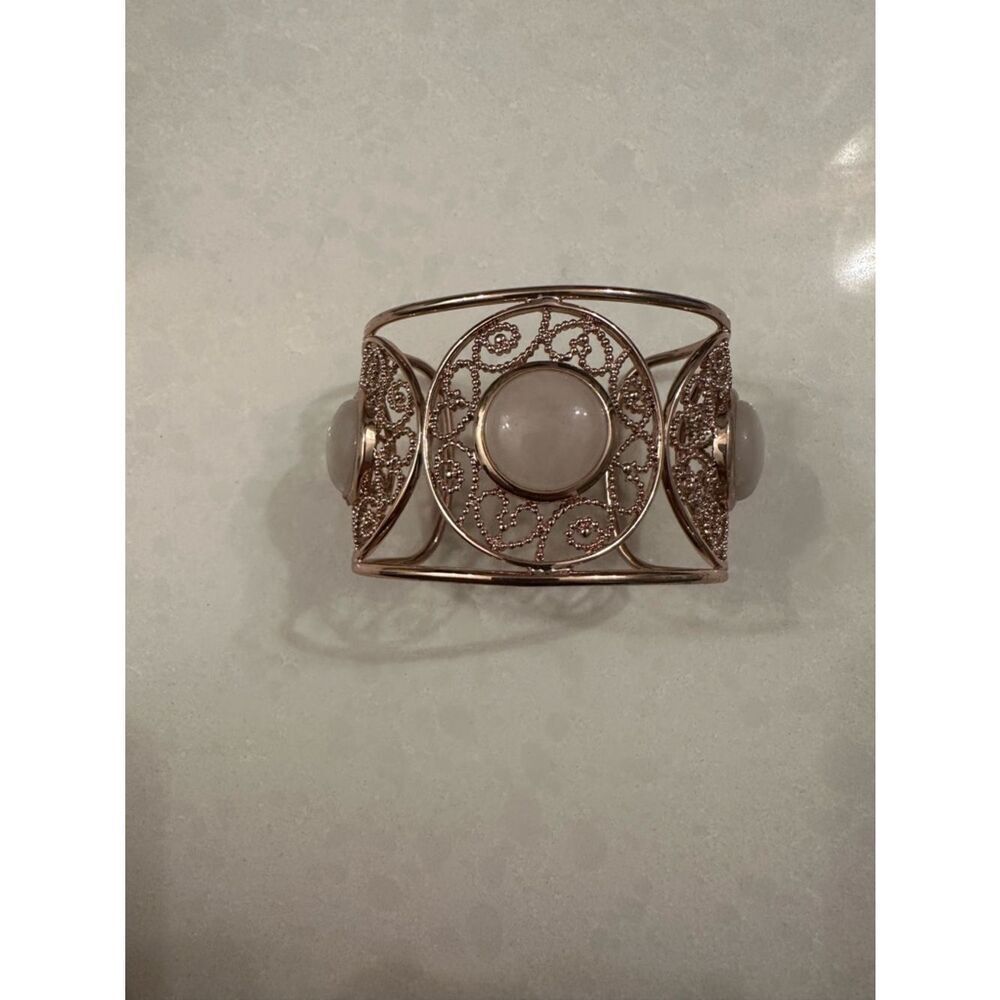 BCBGeneration rose gold cuff crystal bracelet